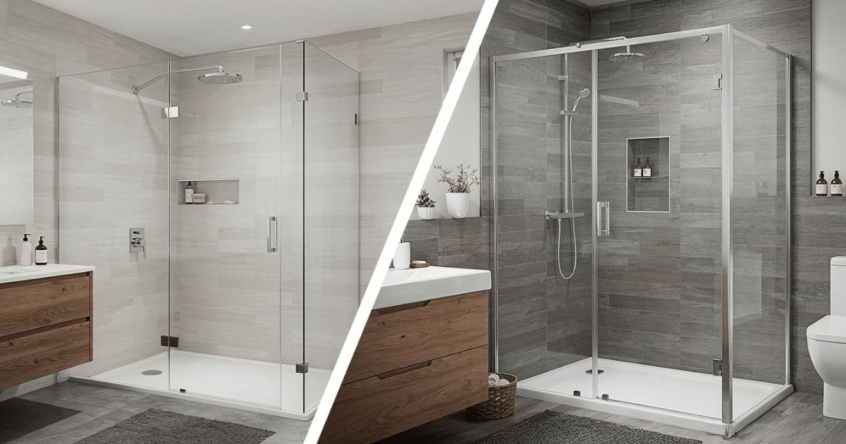 frameless vs semi-frameless shower door