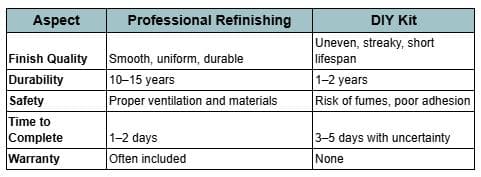Professional Refinishing Better Than DIY