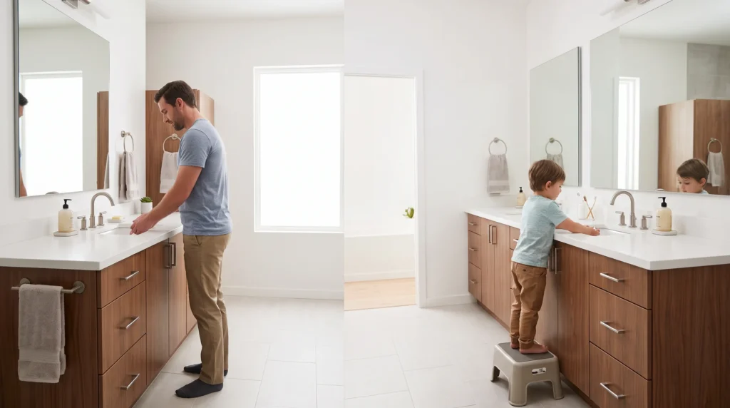 Less Back and Knee Strain at the Sink